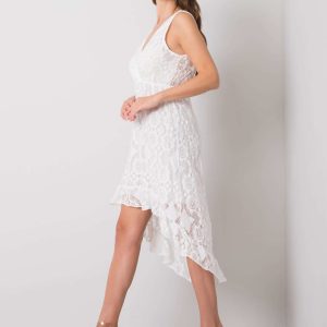 White dress with lace Faustina