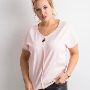 Pale pink T-shirt PLUS SIZE