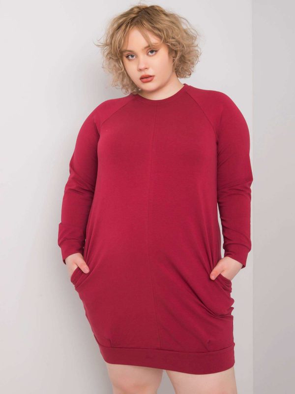 Burgundy dress plus size Ariadne