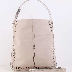 Light Beige Women's Bag With Applique