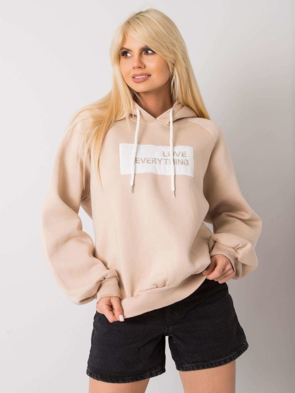 Beige padded sweatshirt Dina