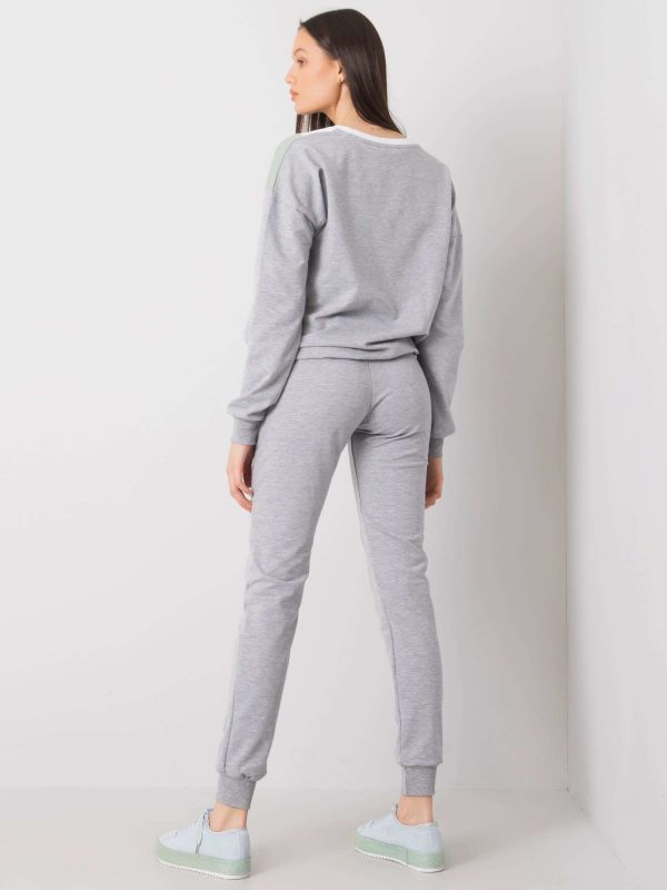 Gray-pistachio sweatsuit set Hilda