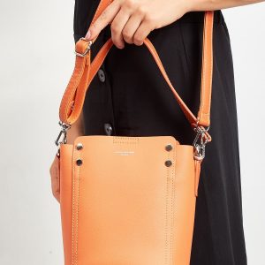 Orange bag with detachable handle