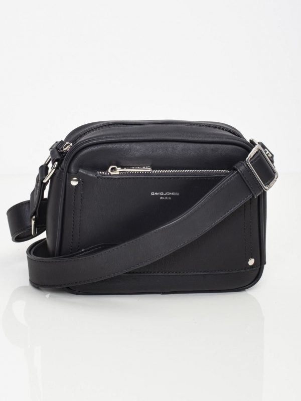 Black handbag with outer pocket