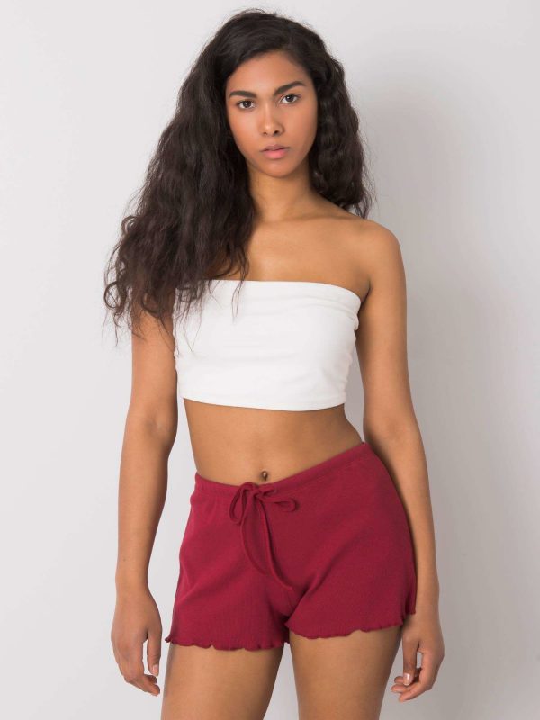 Burgundy shorts Elmira RUE PARIS