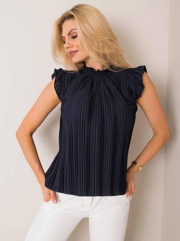 Navy blue blouse Lumee RUE PARIS