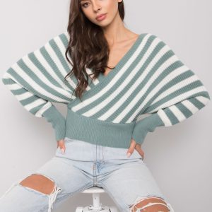 Mint and white striped sweater Courtie RUE PARIS