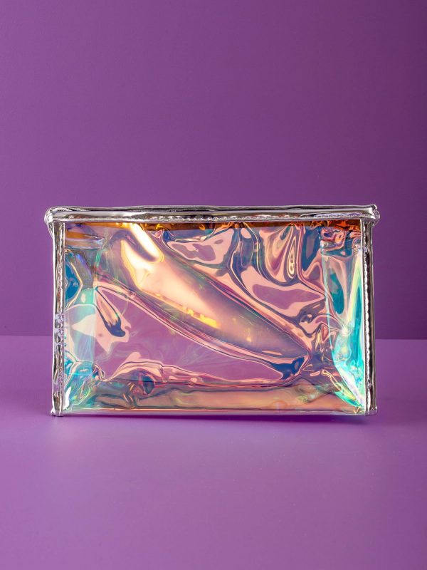 Silver Transparent Cosmetic Bag