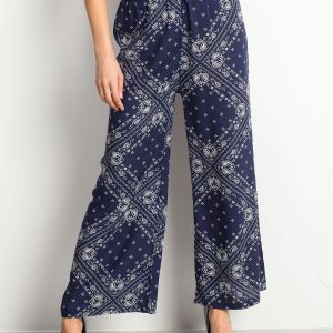 Navy Blue Paisley Pants