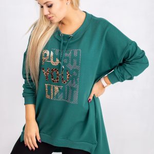 Dark green plus size sweatshirt Totally