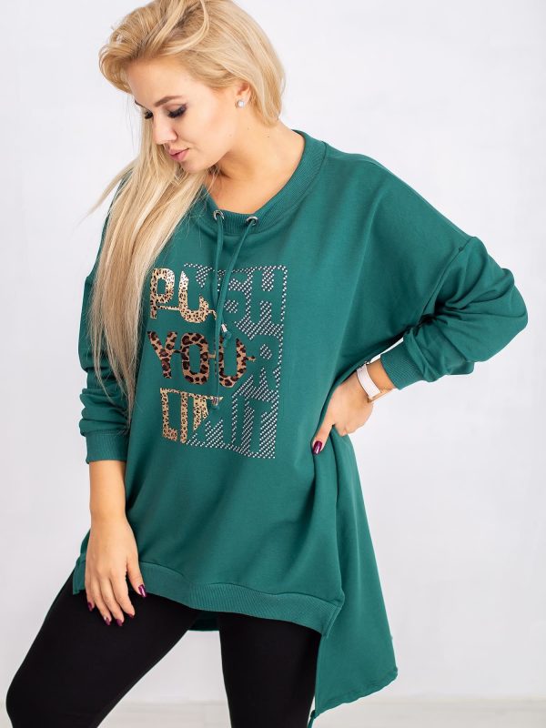 Dark green plus size sweatshirt Totally