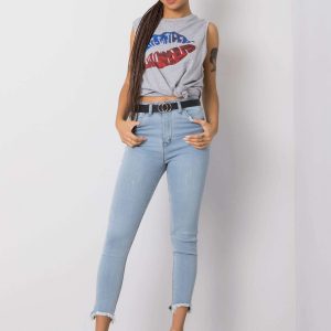 Shirley RUE PARIS light blue tube jeans