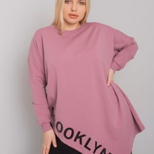 Exeter Dirty Pink Plus Size Asymmetrical Blouse