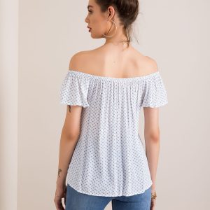 White and blue blouse Pine