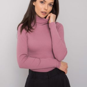 Dirty pink blouse with turtleneck Elisee RUE PARIS