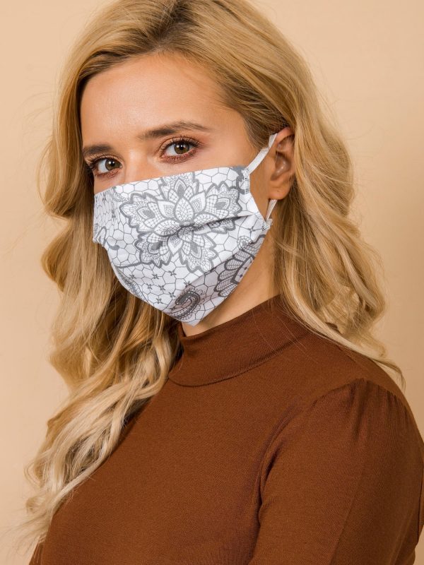 White-grey reuse protective mask