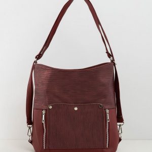 Burgundy appliqué bag