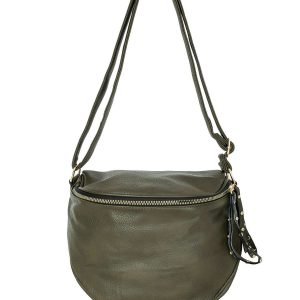 Khaki leatherette bag