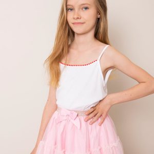 White and red top for girl