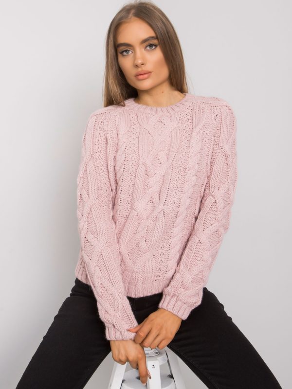 Light pink sweater with braids Milford RUE PARIS