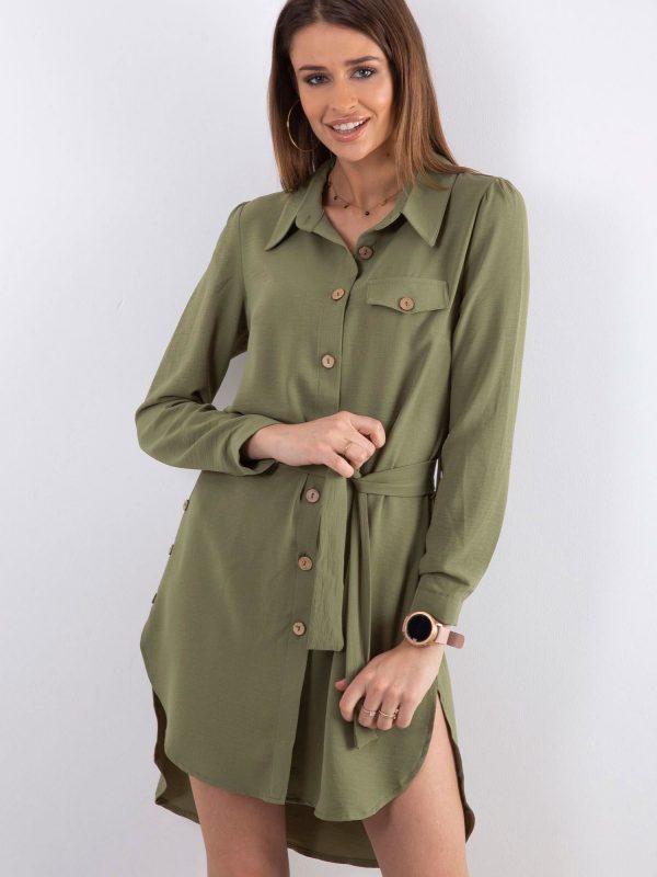 Green tunic with strap