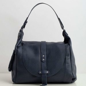 Navy blue large bag with cosmetic bag