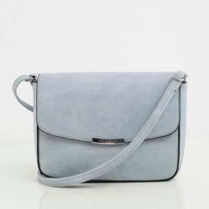 Light blue faux leather mailbag