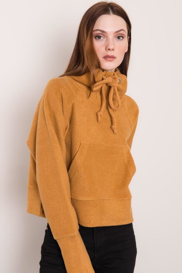 Mustard sweatshirt with pocket BSL