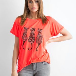 Coral t-shirt Kittens