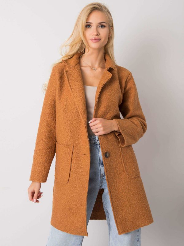 Camel coat with pockets Polli OCH BELLA