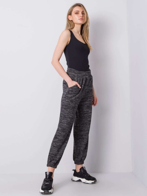 Dark grey melange sweatpants Bridget RUE PARIS