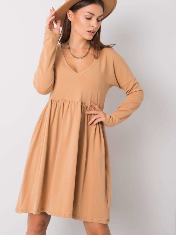 Camel dress Brooke RUE PARIS