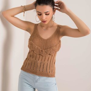 Dark beige top Paradise RUE PARIS