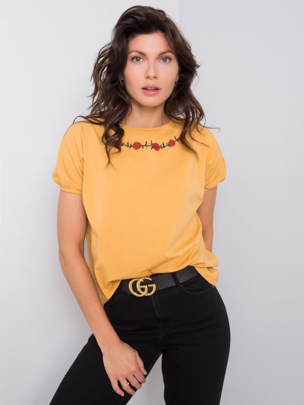 Pilar mustard blouse