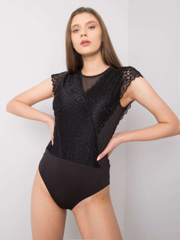 Bonnie RUE PARIS black lace bodysuit