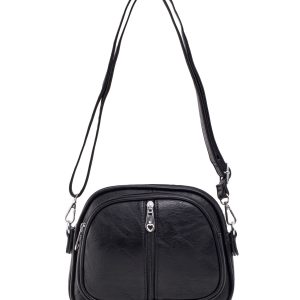 Black women's handbag with pockets