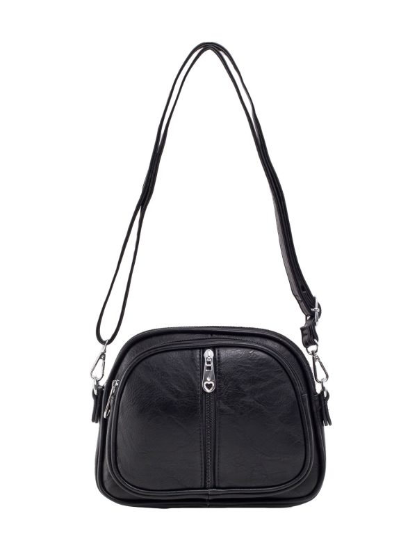 Black women's handbag with pockets