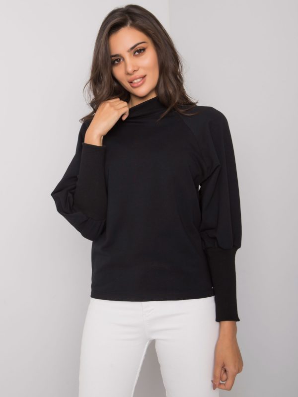 Black Lanciano Cotton Blouse