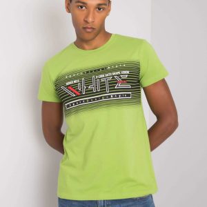 Emmett Men's Bright Khaki Cotton T-Shirt