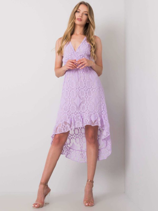 Light purple dress with lace Faustina