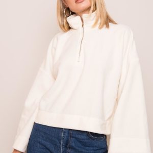 Ecru sweatshirt for women BSL