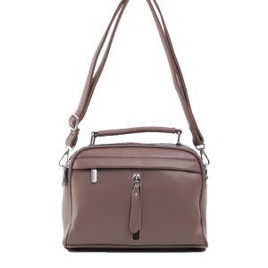 Brown Women's Handbag with Detachable Strap