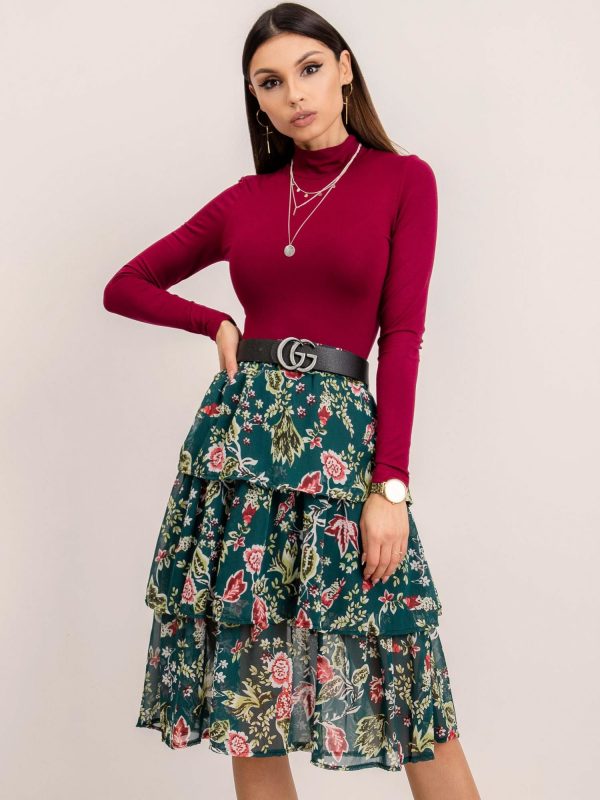 RUE PARIS Dark green Loyal skirt