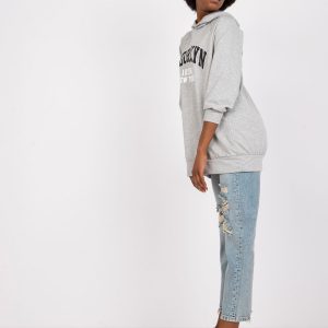 Grey melange oversize sweatshirt Roxane