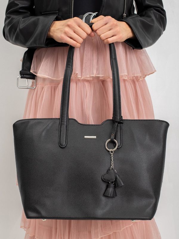 Black Shopper Handbag