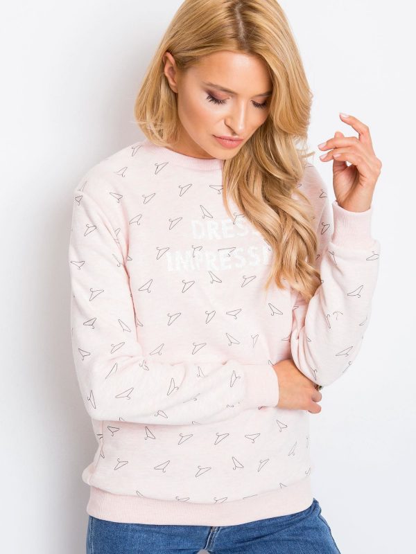 RUE PARIS Pink Sweatshirt Savannah