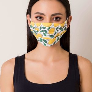 Protective mask with lemon print