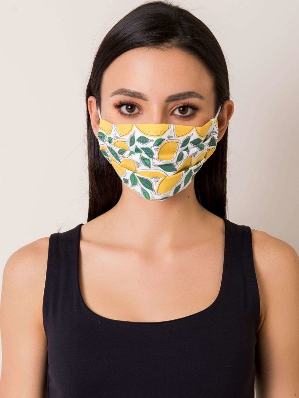 Protective mask with lemon print