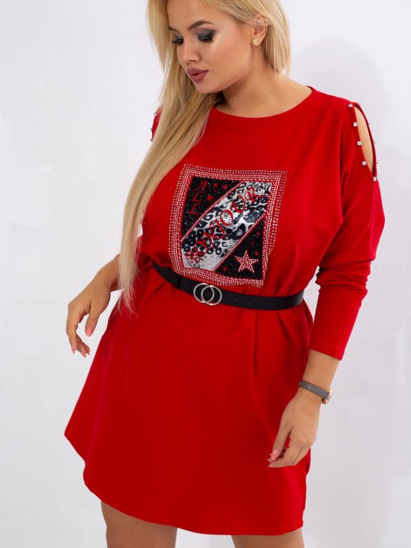 Red Plus Size Catching Dress