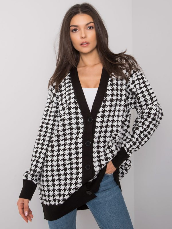 Black and white houndstooth cardigan Arlington RUE PARIS